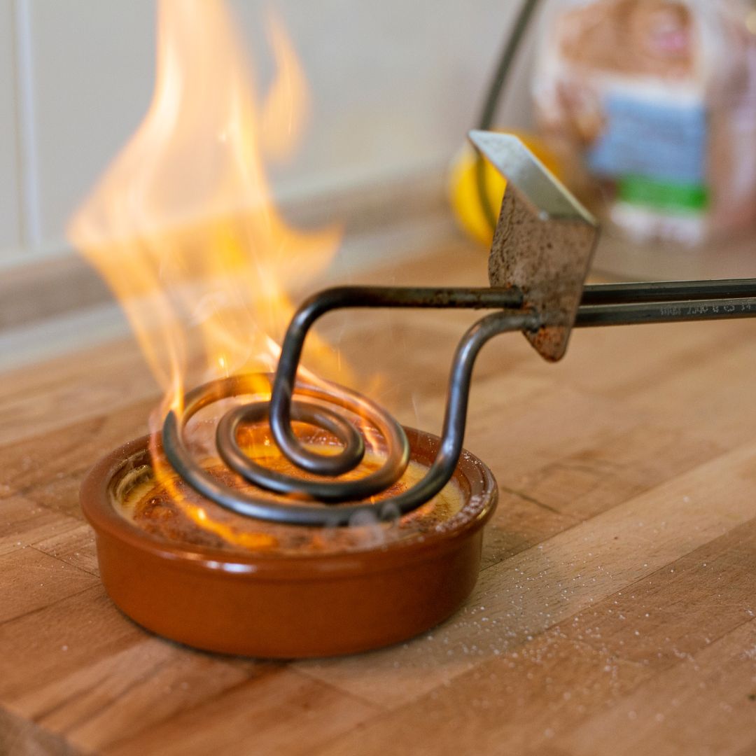 Flambeado de crema catalana