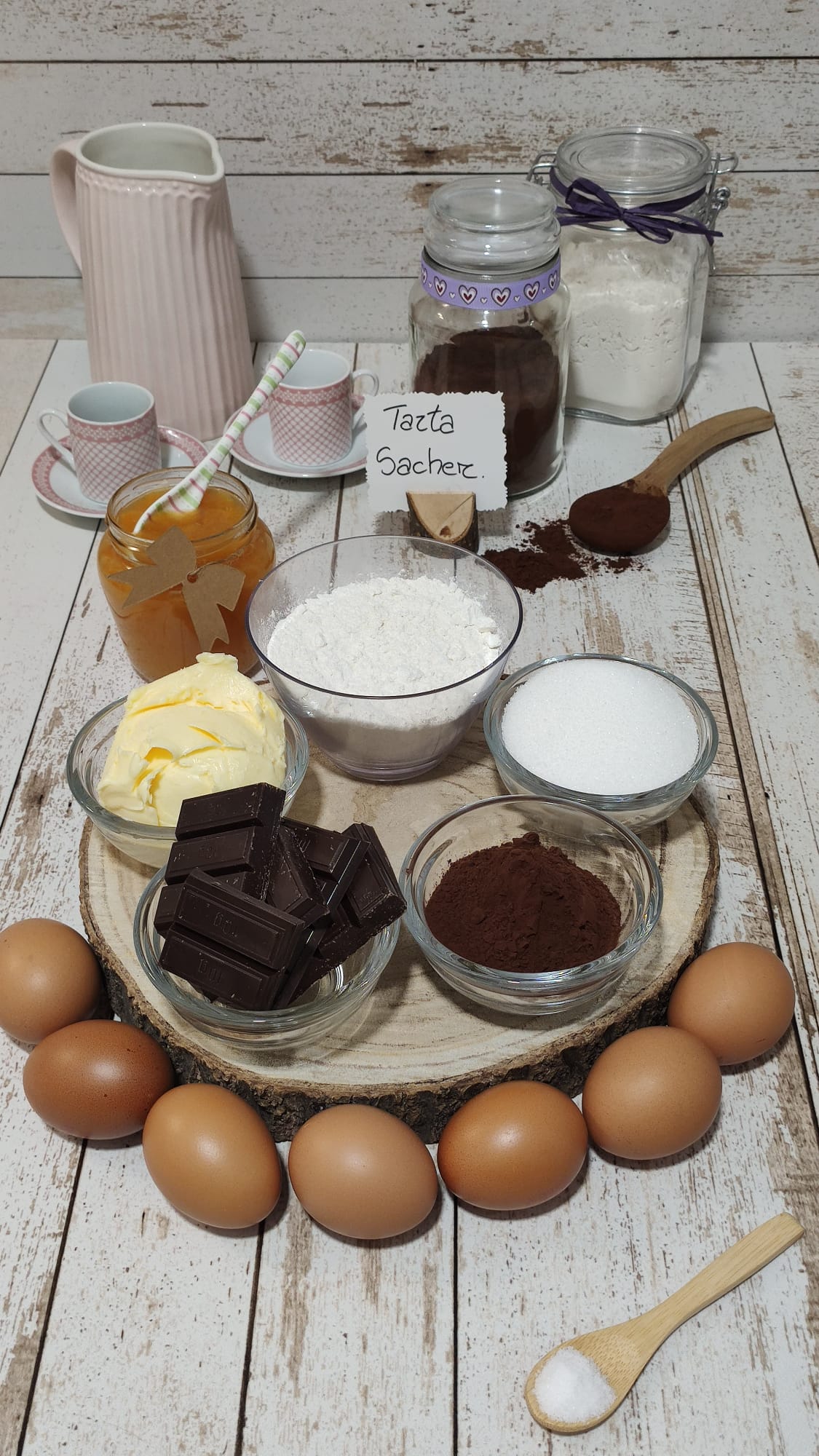 Ingredientes de nuestra Tarta Sacher