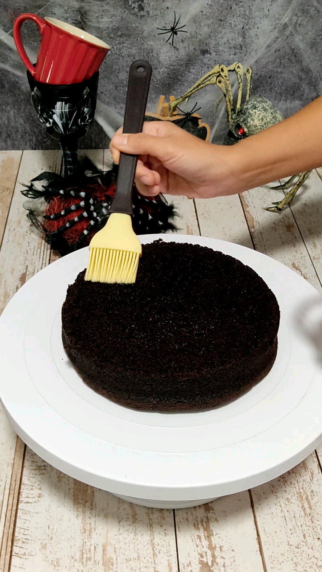 bizcocho cubierto de chocolate
