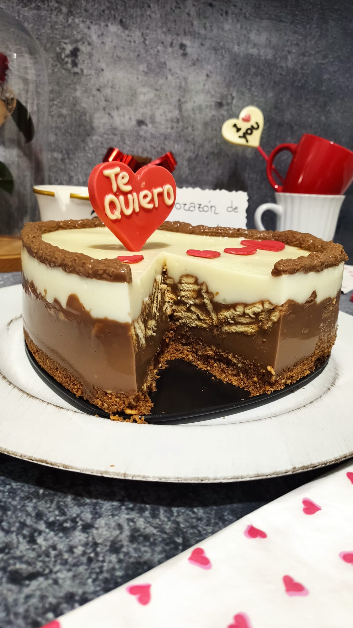 Nuestra deliciosa tarta corazón de chocolate