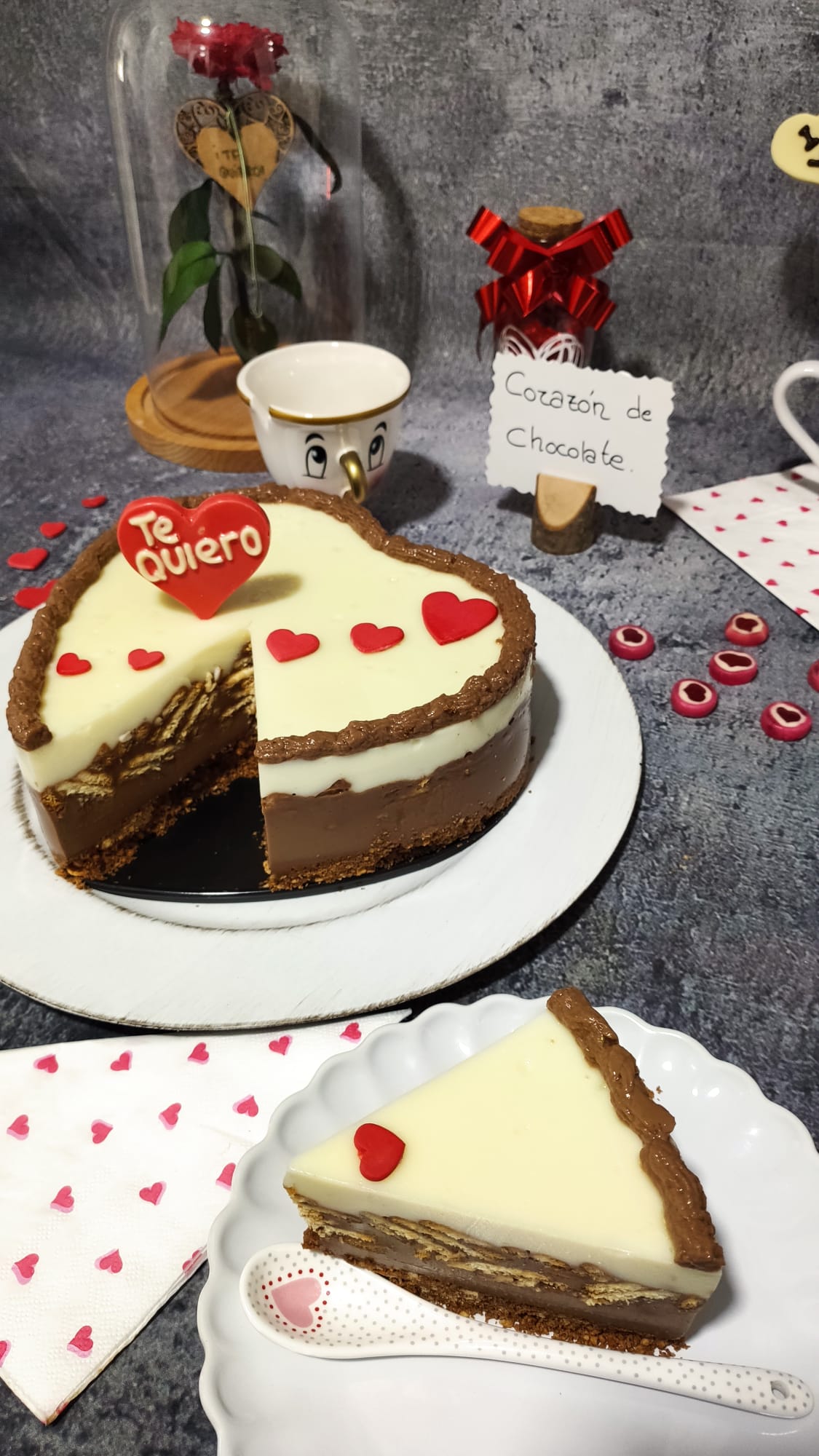 La tarta corazón de chocolate, ideal para San Valentín