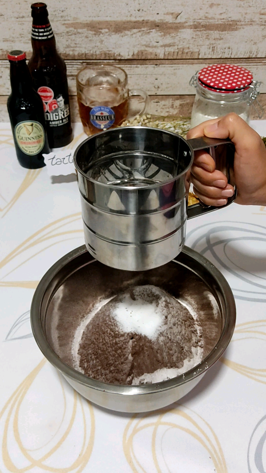 Comenzamos tamizando los sólidos