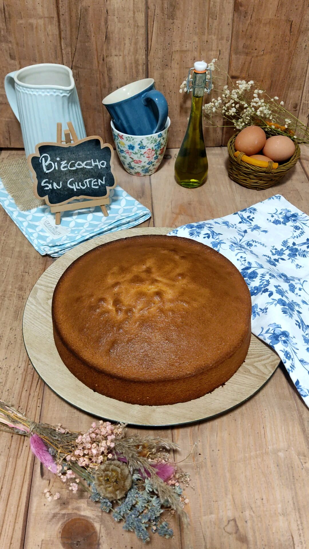 Resultado final de nuestro bizcocho sin gluten