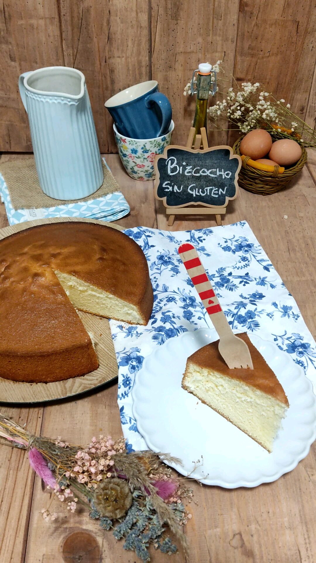 Súper esponjoso bizcocho sin gluten