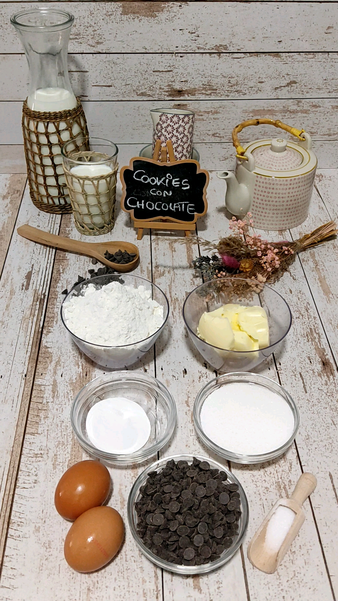 Ingredientes de nuestras cookies de chocolate Ingredientes de nuestras cookies de chocolate