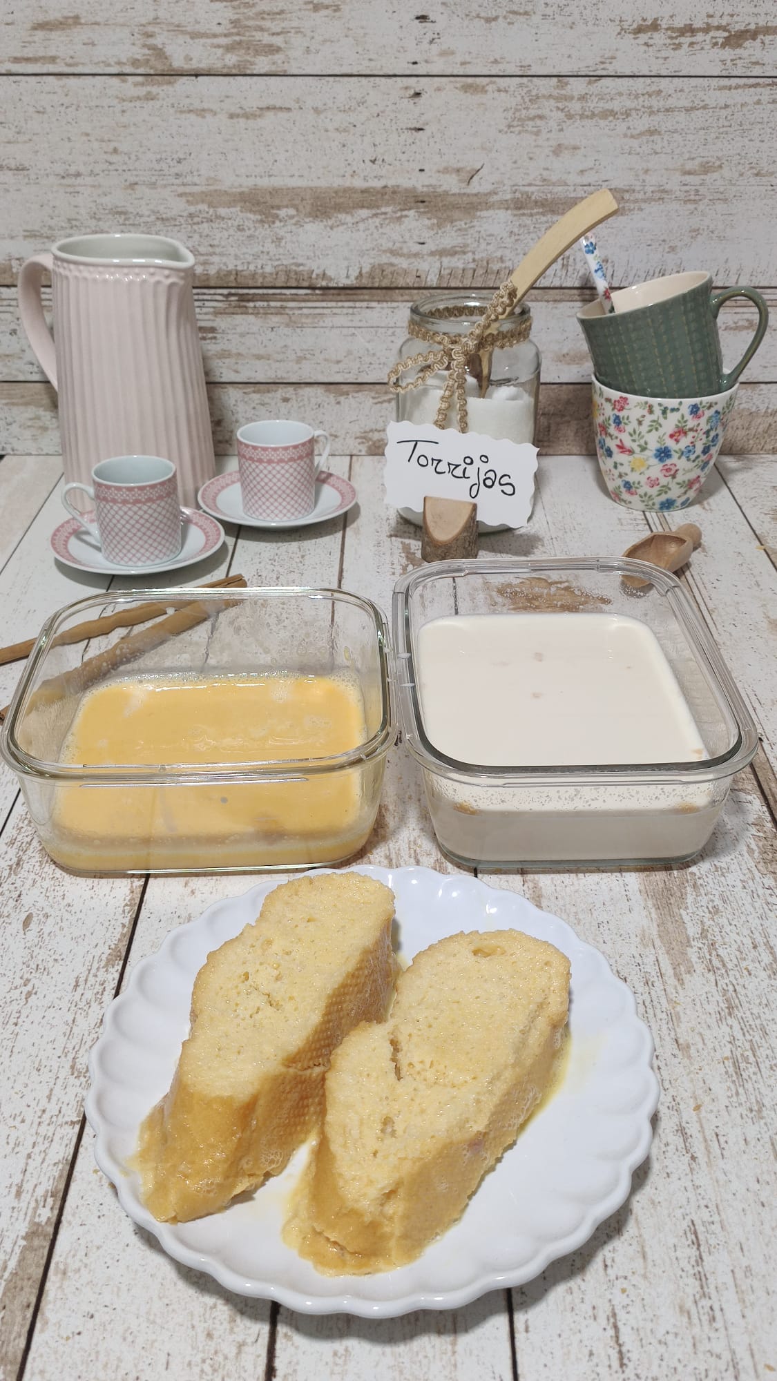 Nuestras torrijas listas para freir