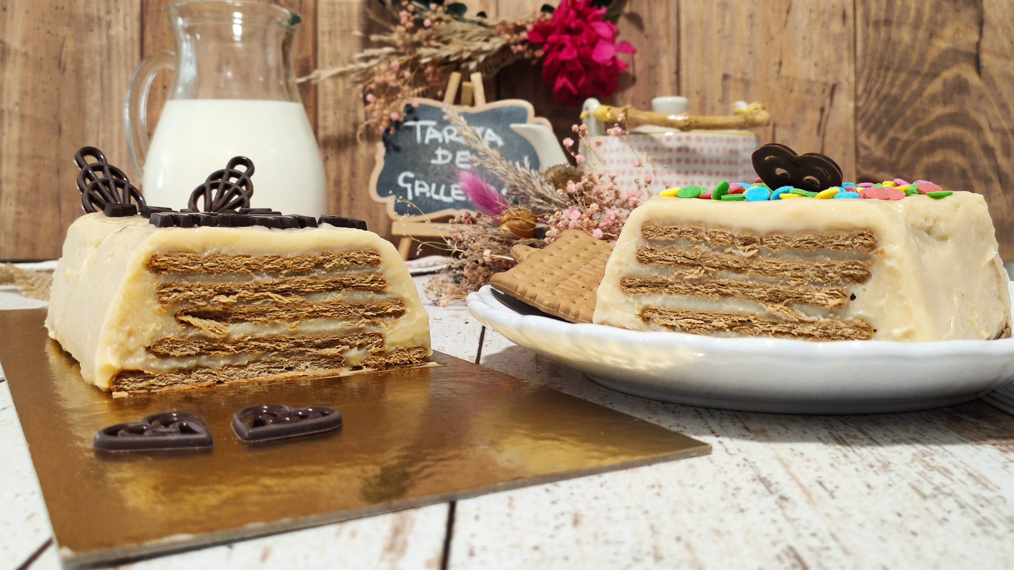 Bonita, jugosa y deliciosa tarta de galleta Bonita, jugosa y deliciosa tarta de galleta
