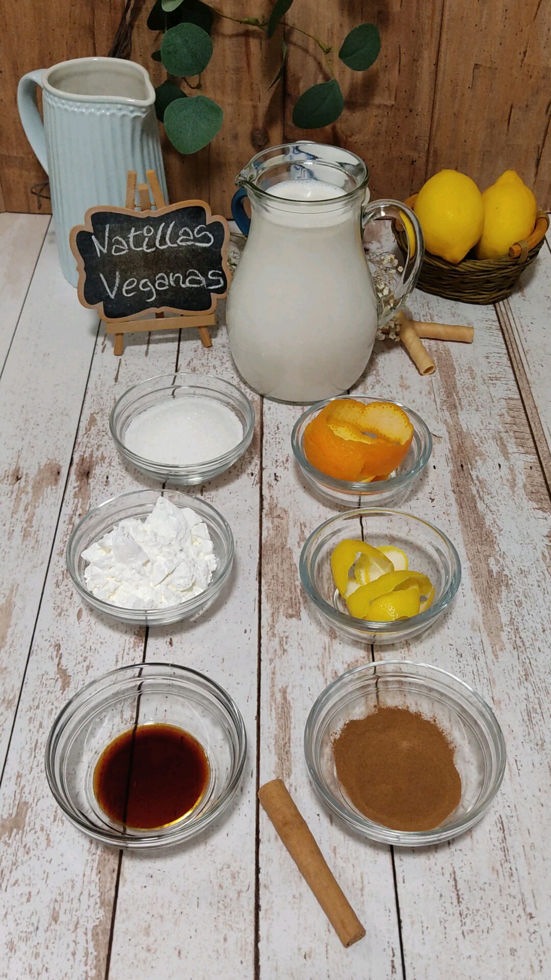 Ingredientes de nuestras natillas veganas Ingredientes de nuestras natillas veganas