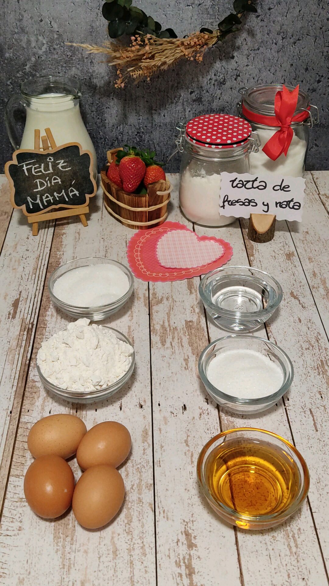 Ingredientes de nuestras magdalenas sin gluten