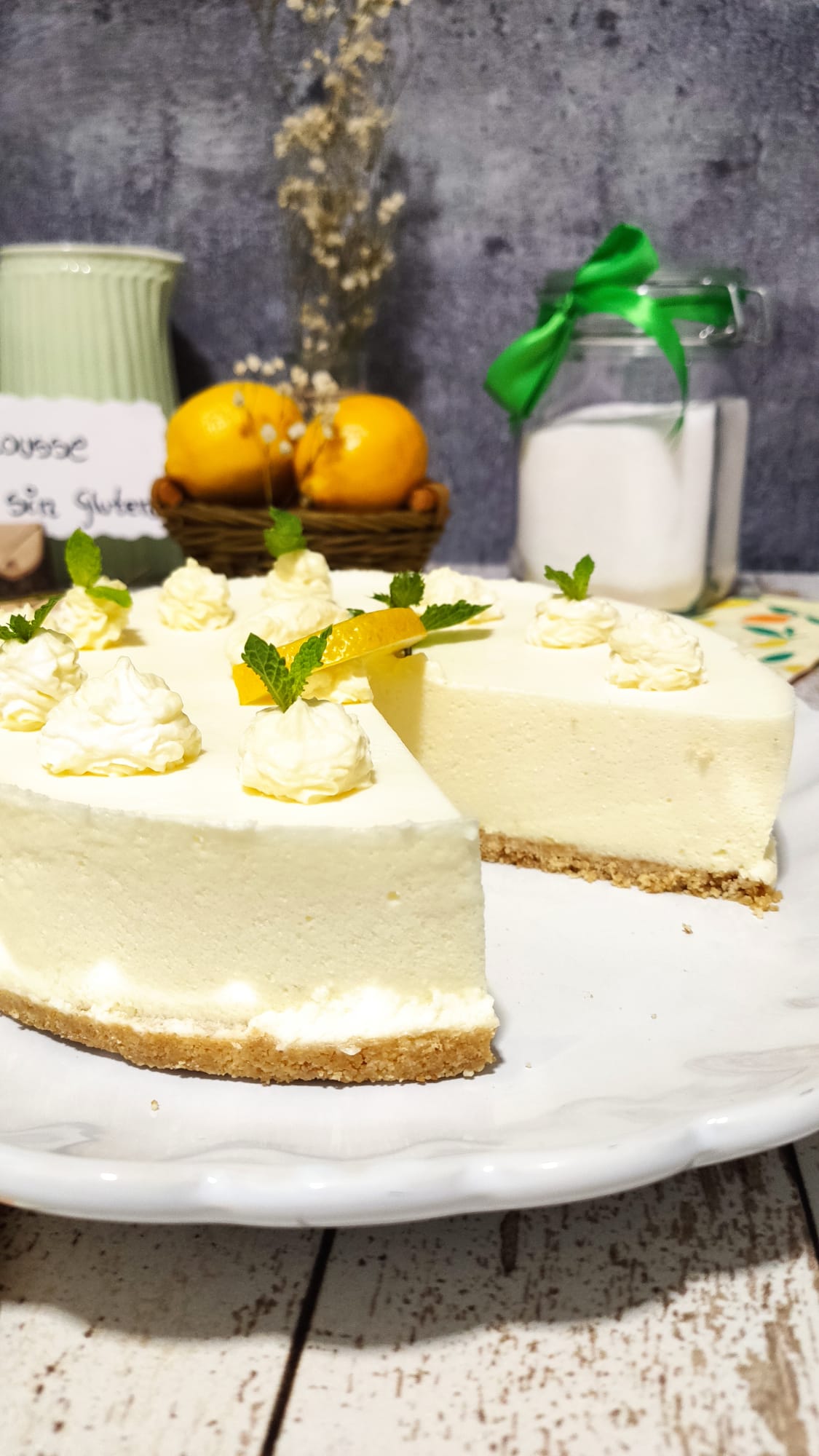 Deliciosa tarta mouse de limón sin gluten de Toledo en Dulce