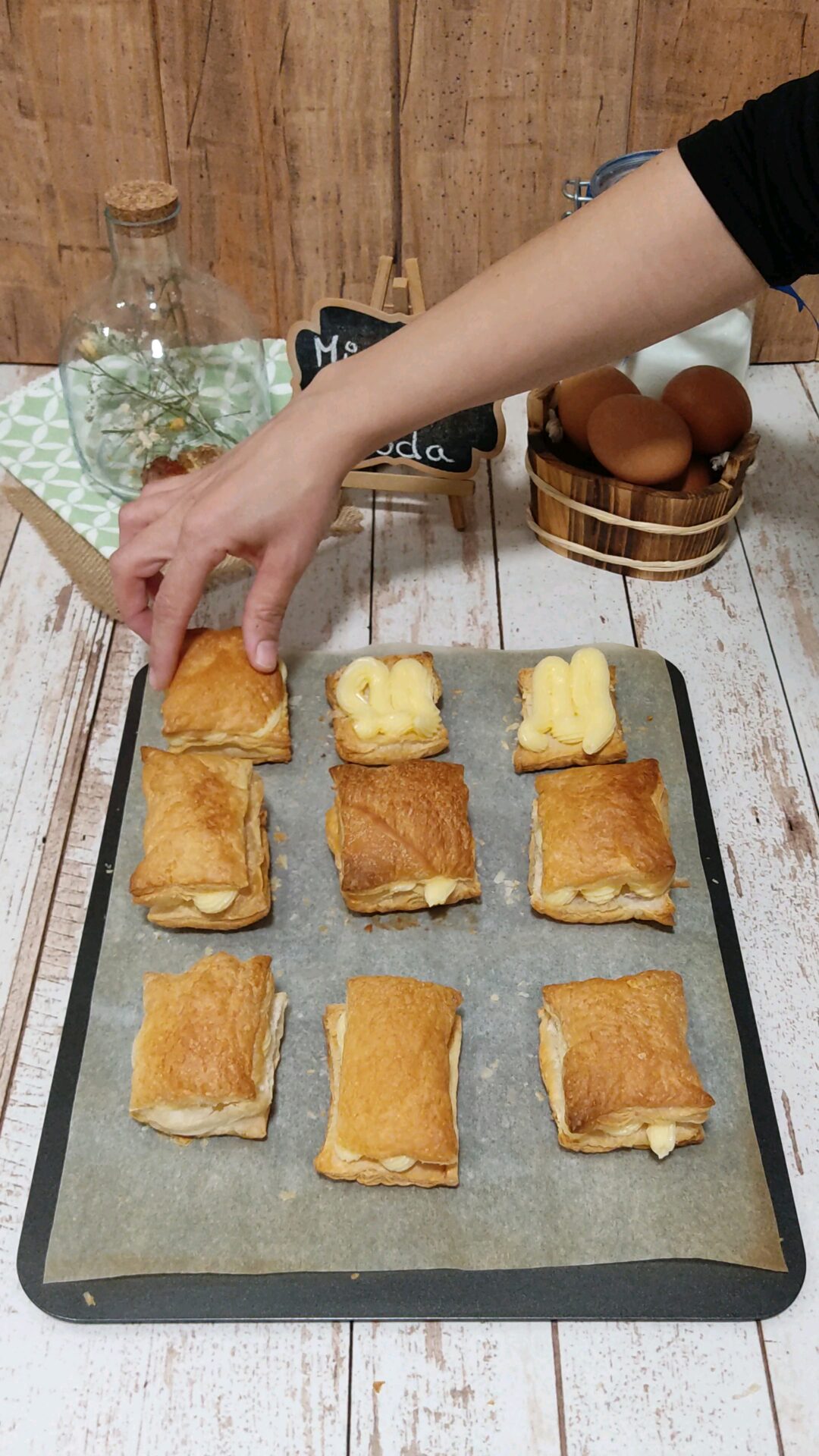 Y cerramos con la tapa superior del hojaldre