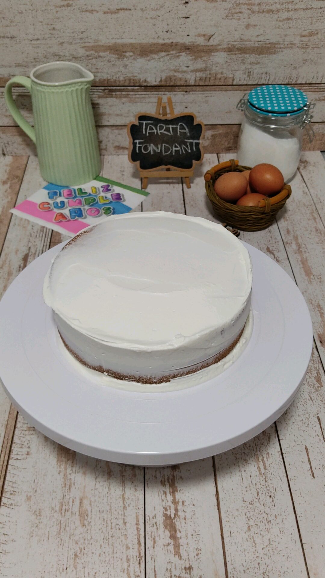 Bizcocho de nuestra tarta fondant