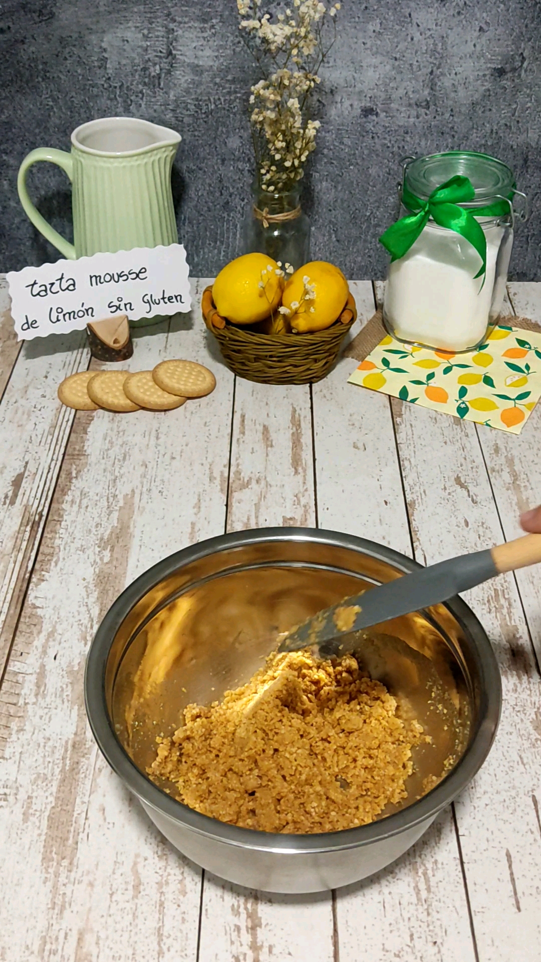 Mezclamos los ingredientes de la base