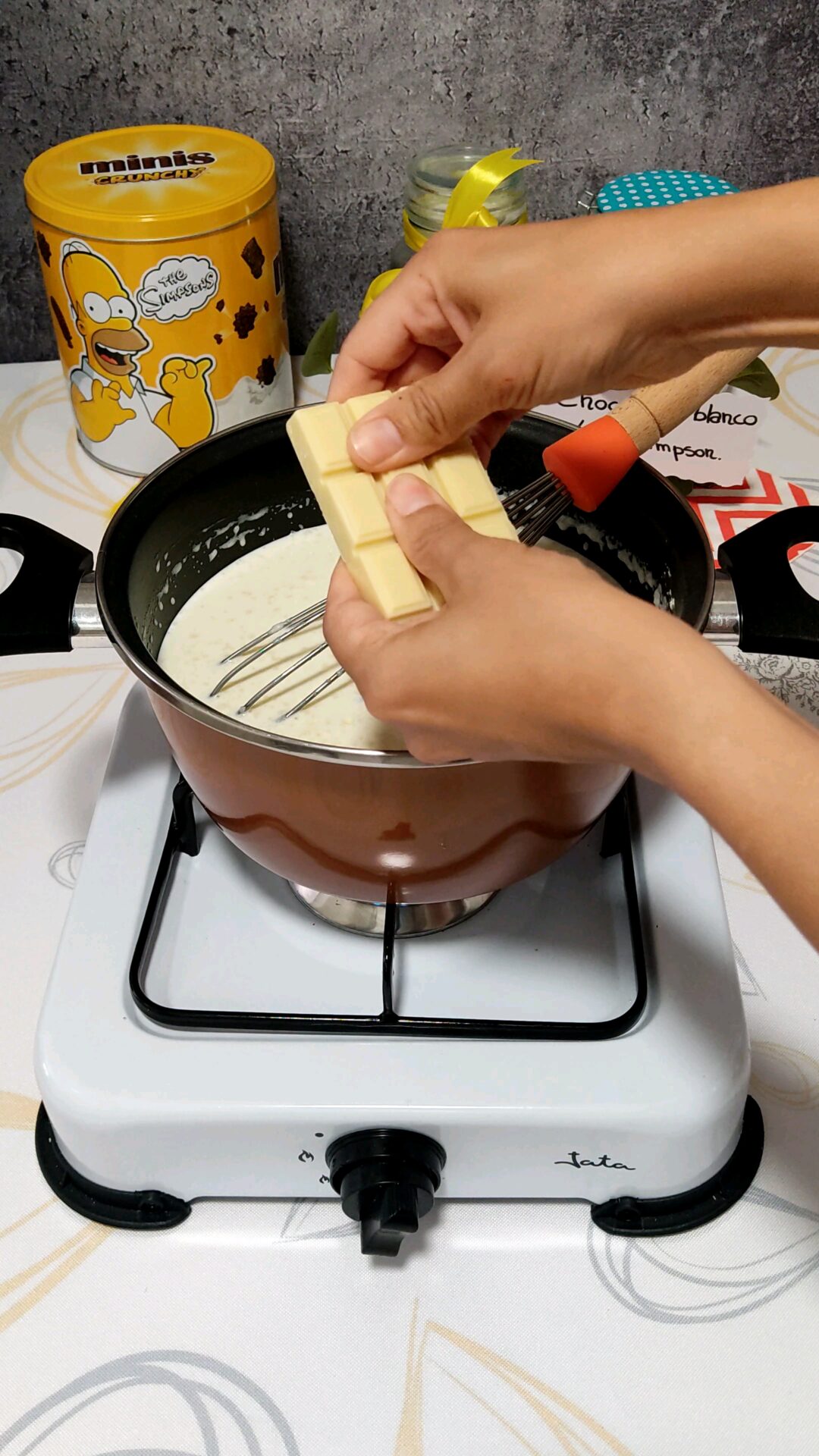 Añadimos el chocolate blanco