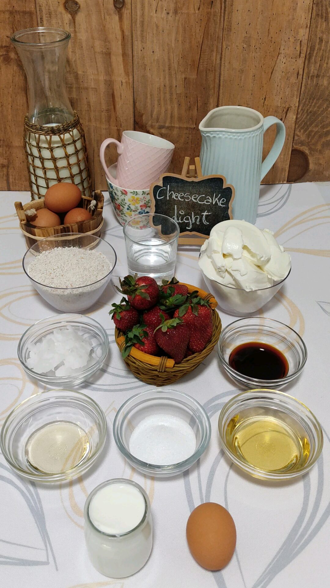 Ingredientes de nuestra cheesecake light Ingredientes de nuestra cheesecake light