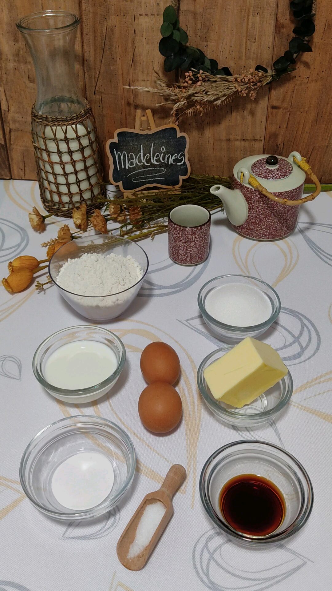 Ingredientes de nuestras madeleines