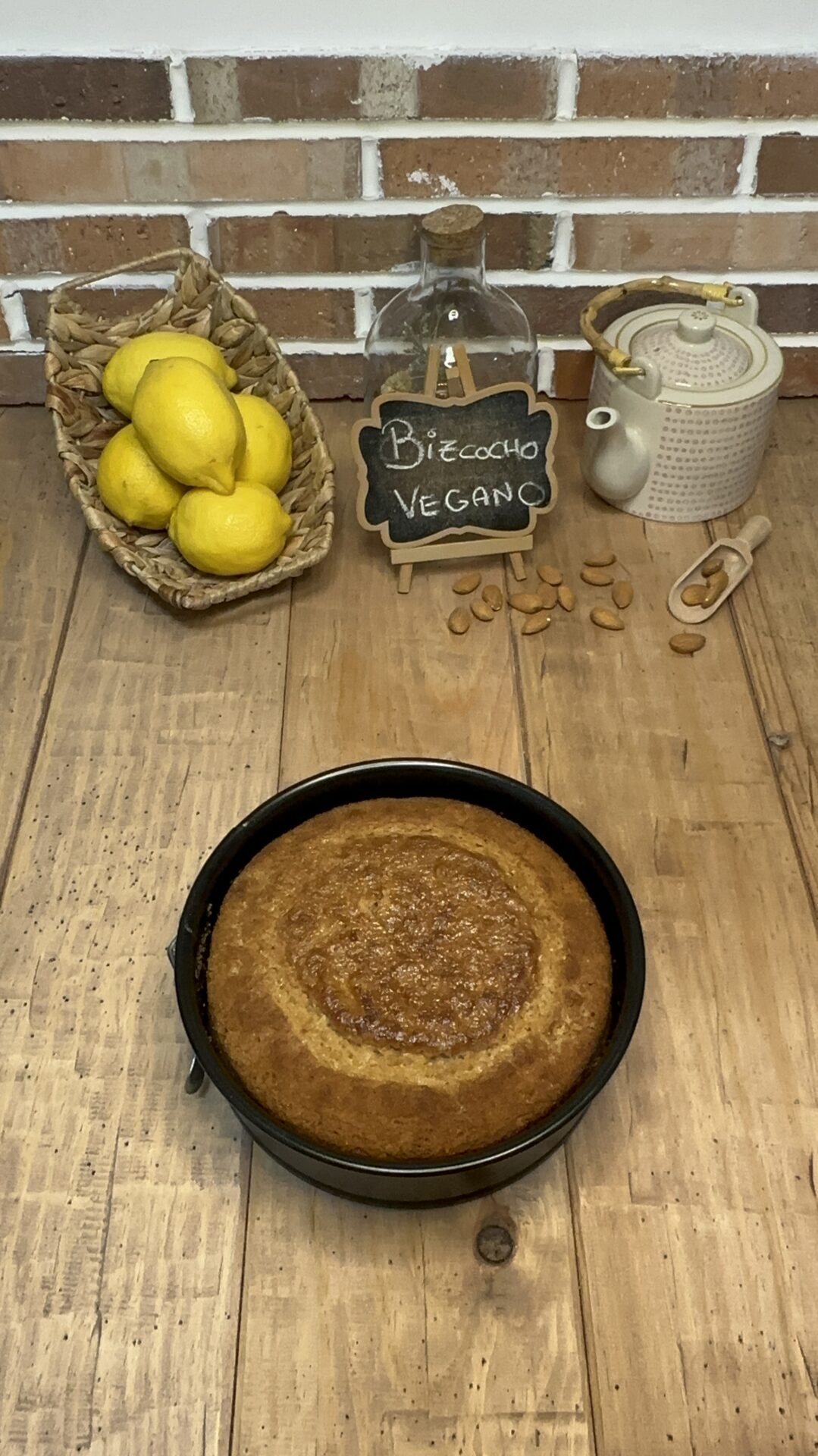 Nuestro bizcocho vegano recién salido del horno
