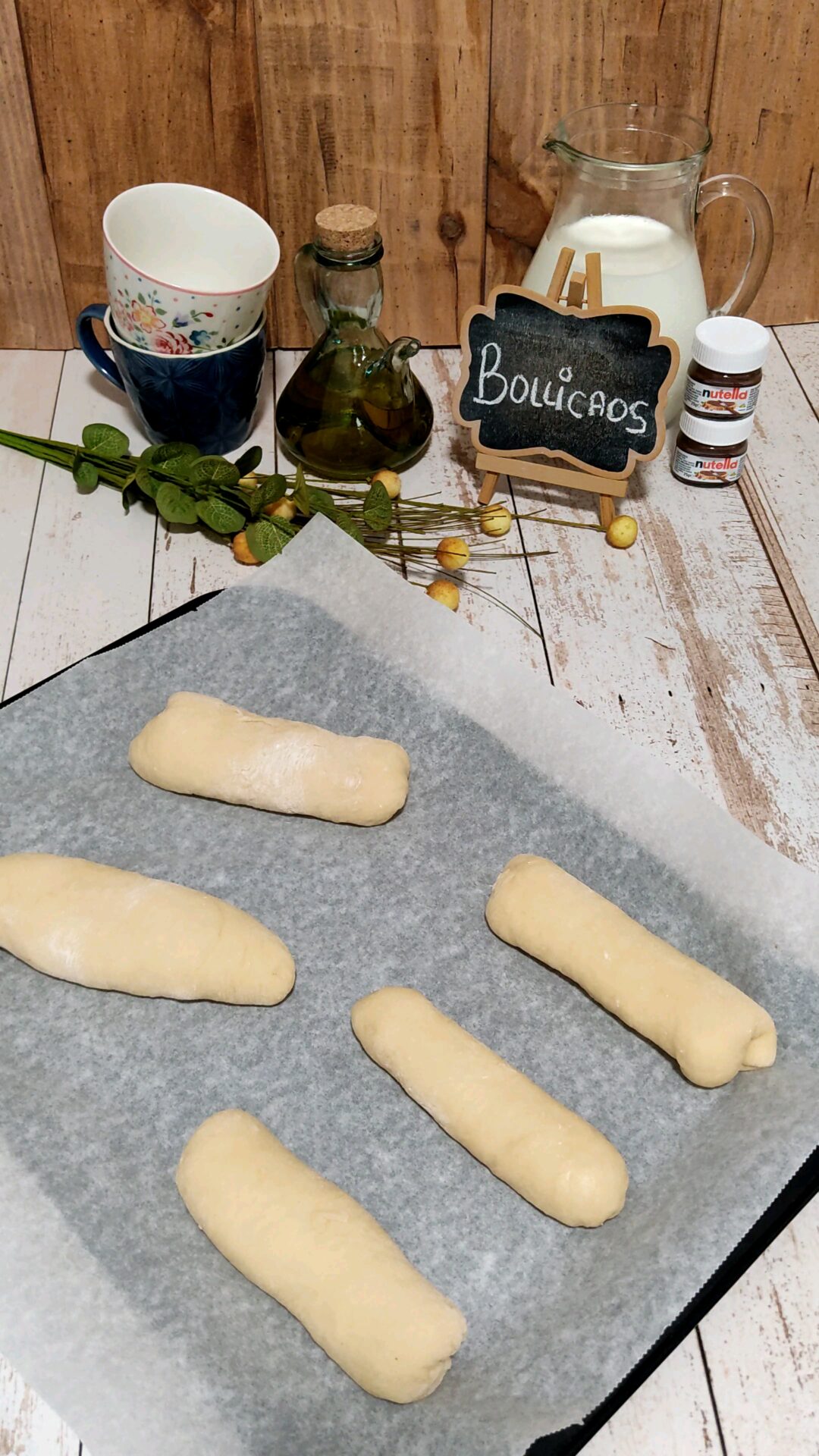 Nuestros bollicaos preparados para el horno