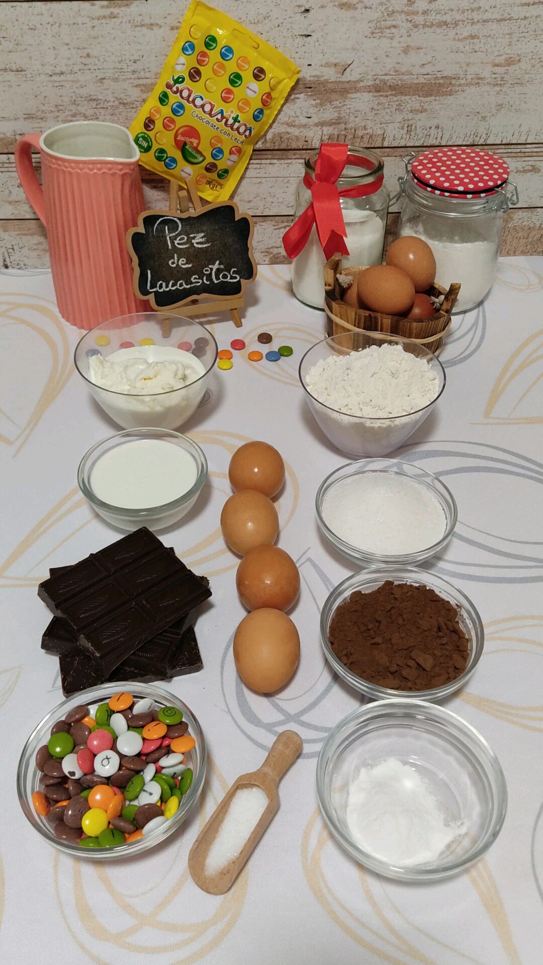 Ingredientes de nuestra tarta pez de chocolate Ingredientes de nuestra tarta pez de chocolate