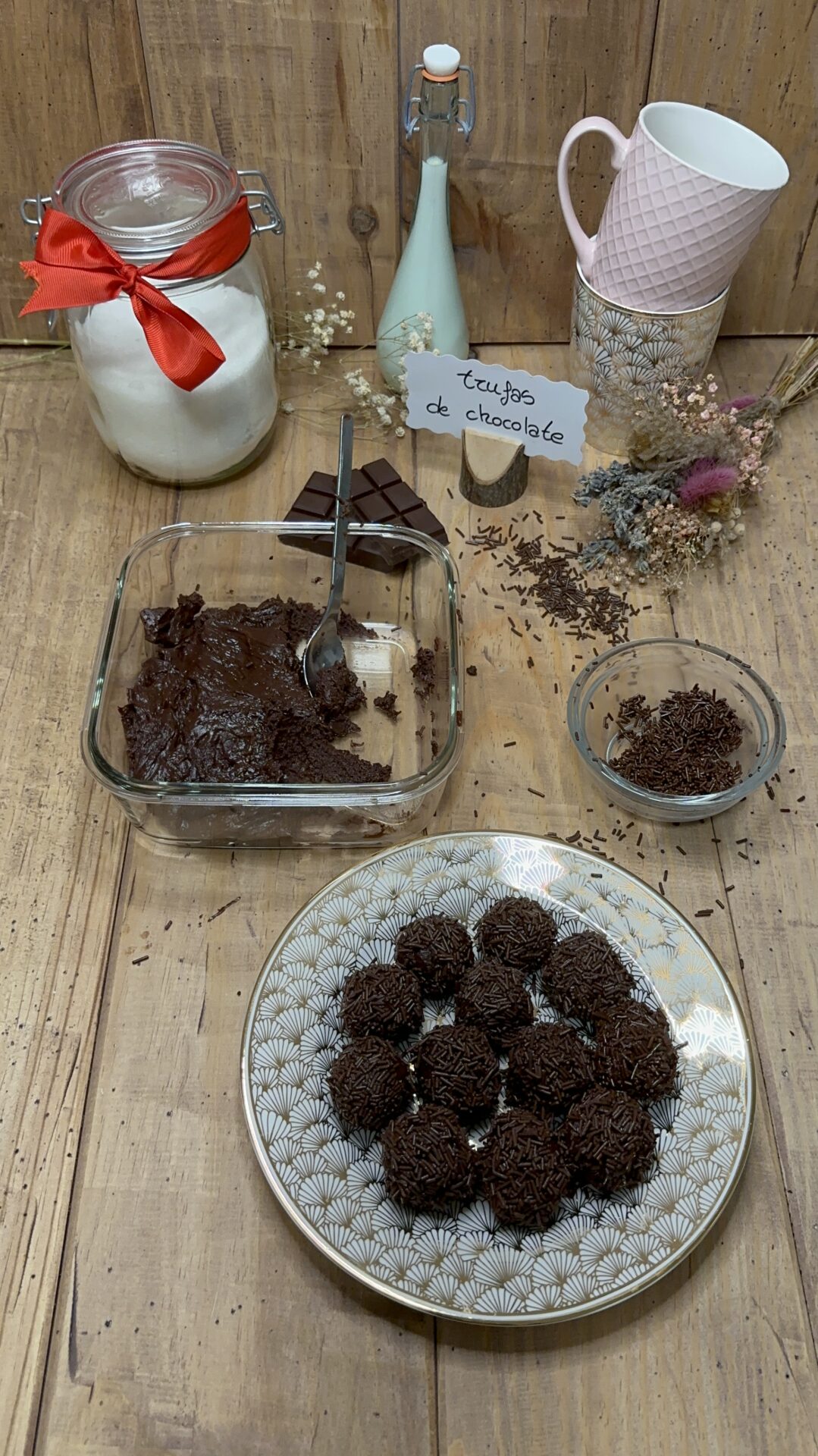 Y tendríamos nuestras trufas de chocolate finalizadas