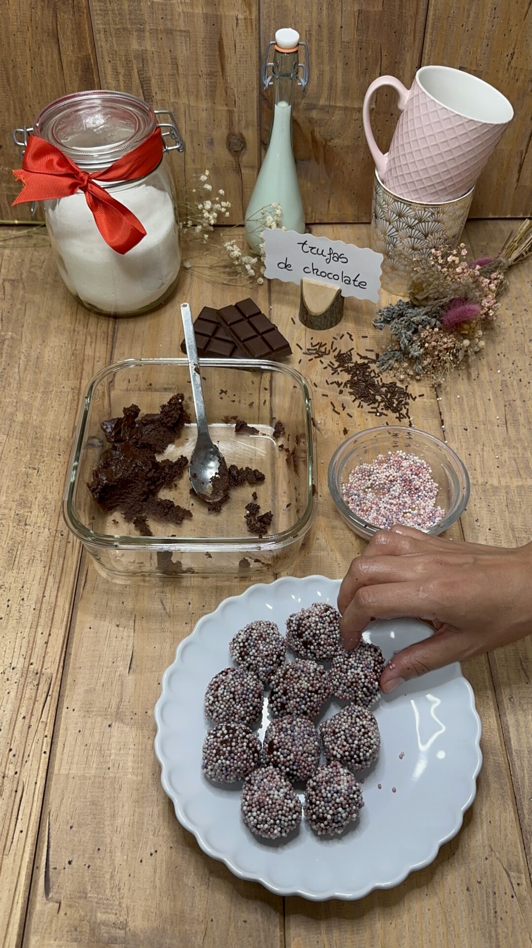 También podemos bañarlas en sprinkles