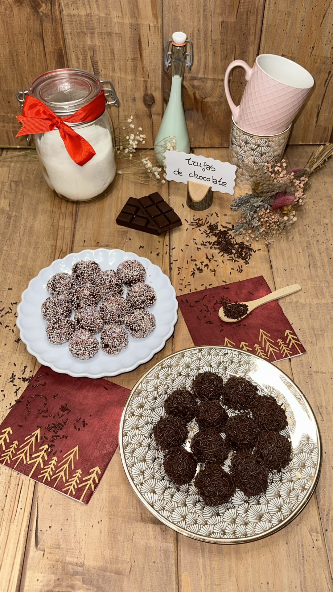 Y este es el resultado final de nuestras trufas de chocolate