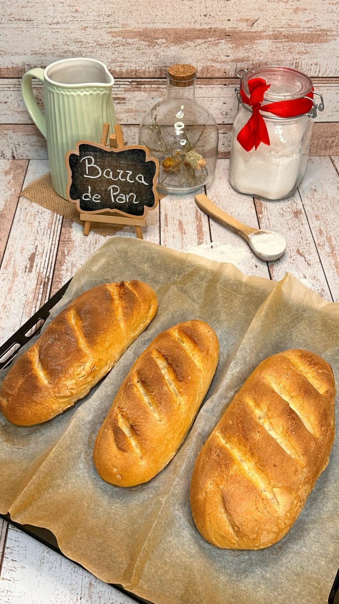 Nuestras barras de pan recién horneadas