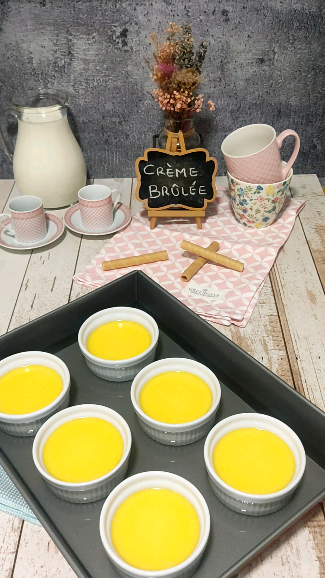Horneamos nuestras crème brûlée