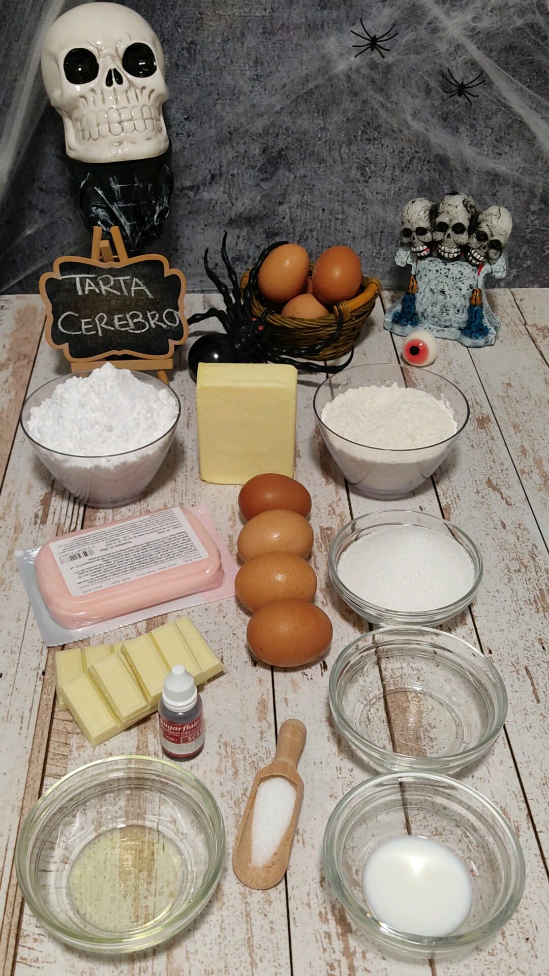 Ingredientes de nuestra tarta cerebro