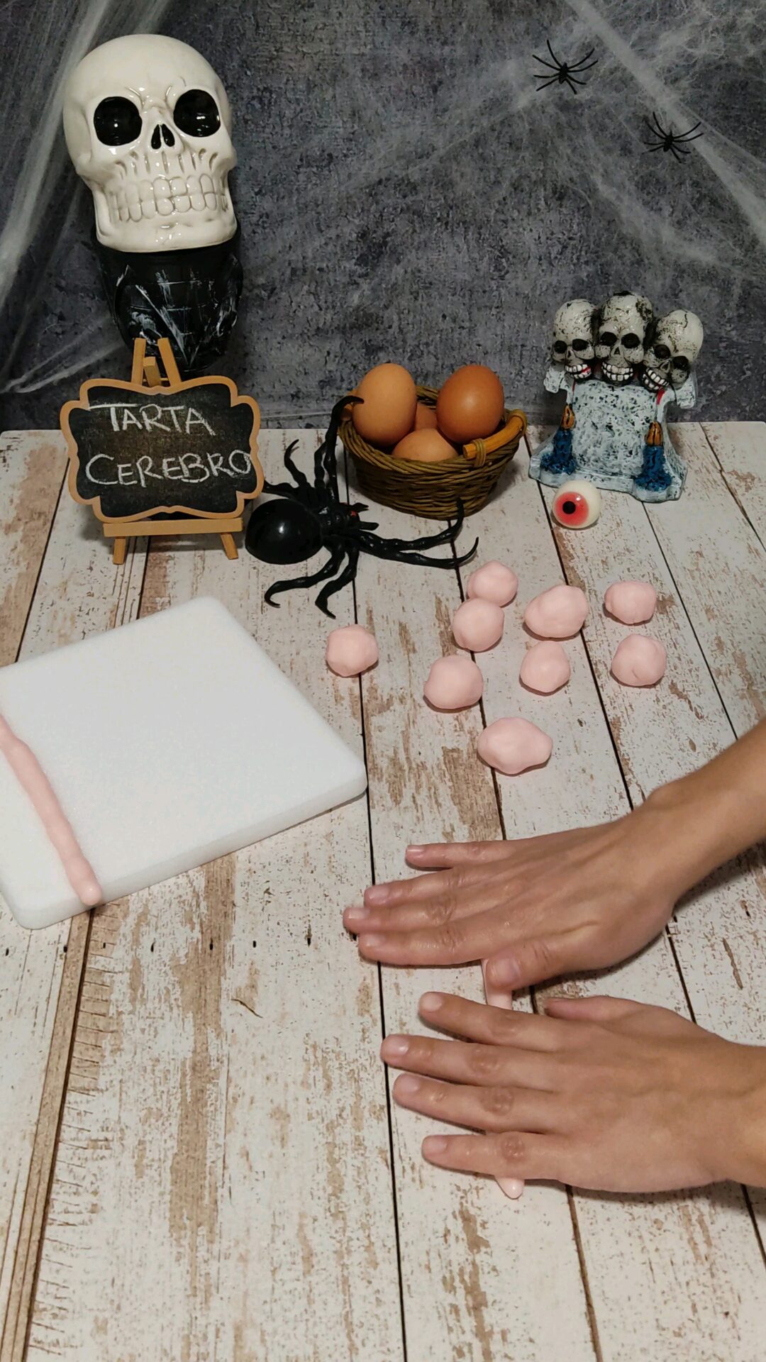 Hacemos bolas con el fondant