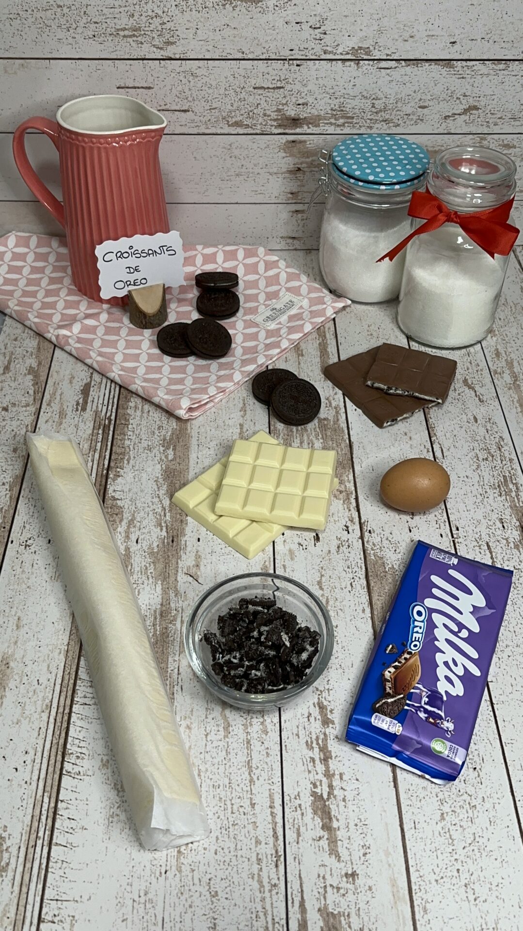 Ingredientes de nuestros croissants de Oreo