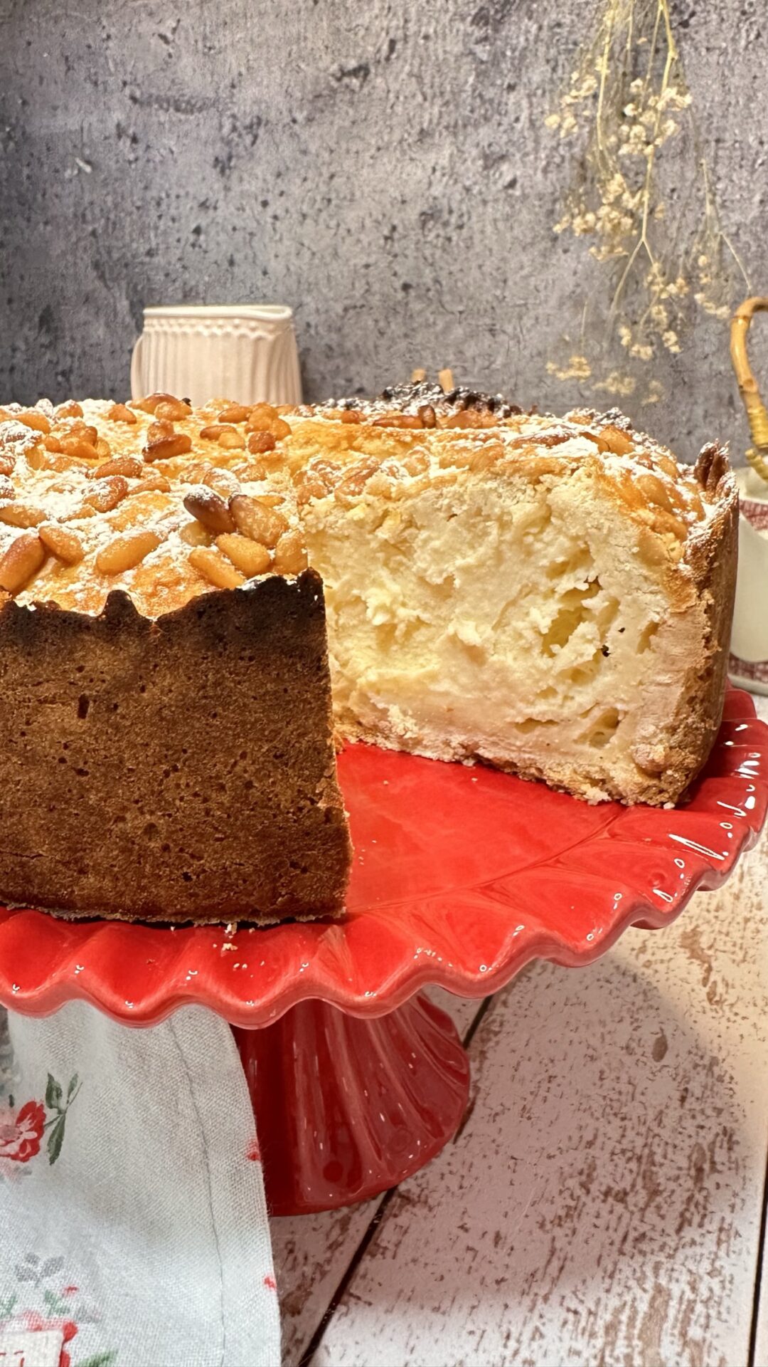 Tarta de requesón y piñones de Toledo en Dulce