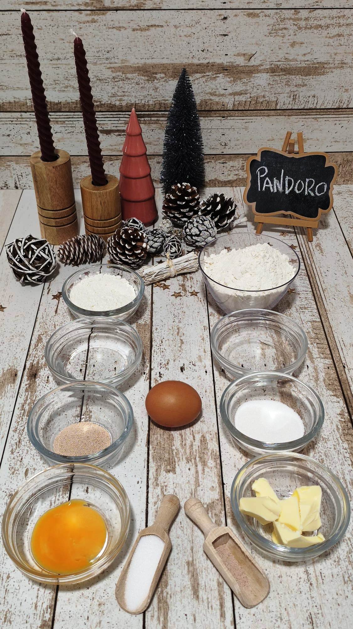 Ingredientes de nuestro pandoro