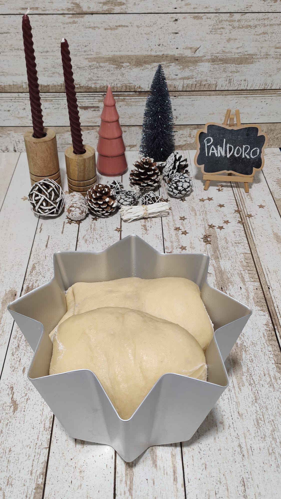 La masa de nuestro pandoro tras el último levado