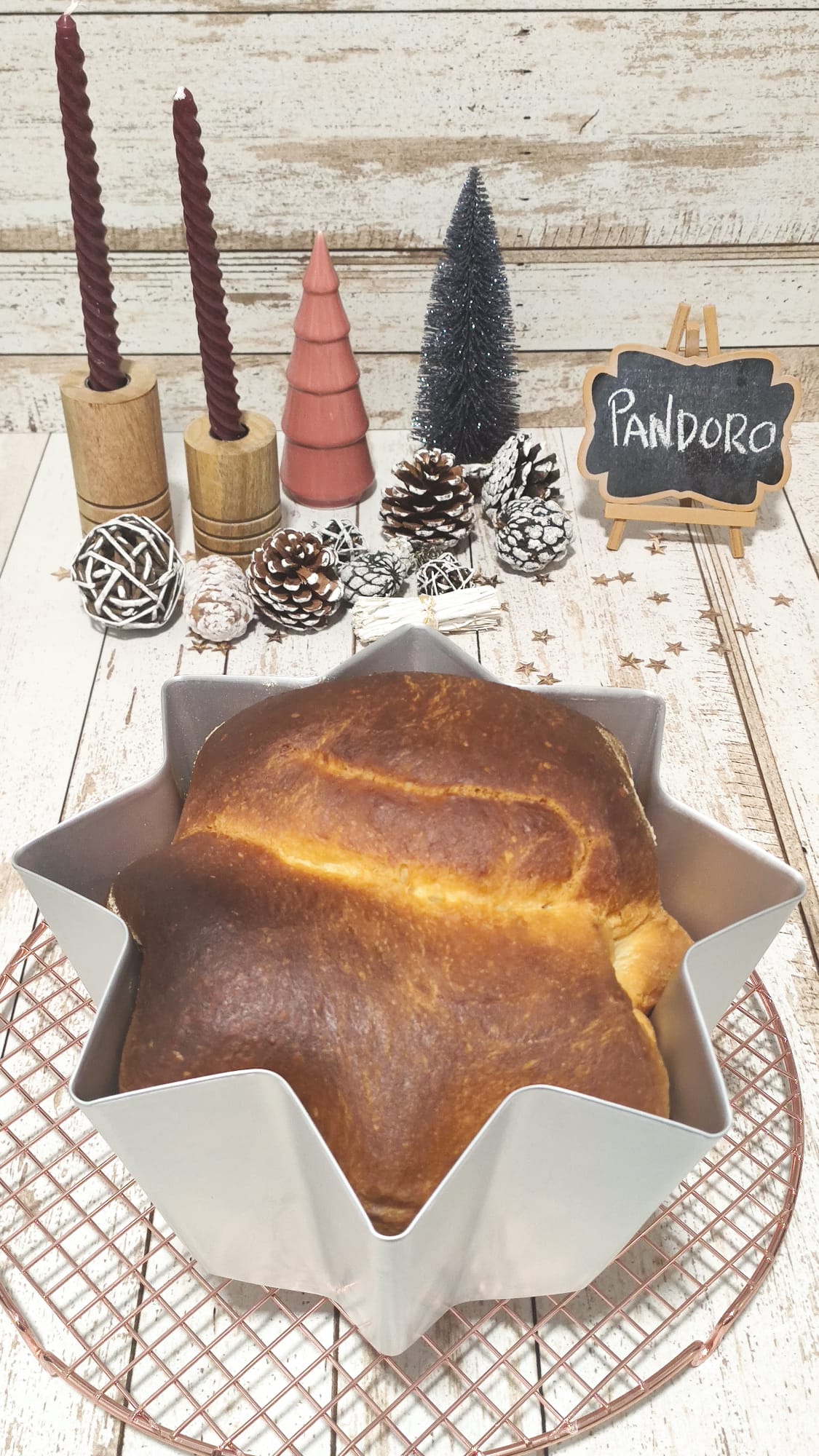 Finalmente, horneamos nuestro pandoro