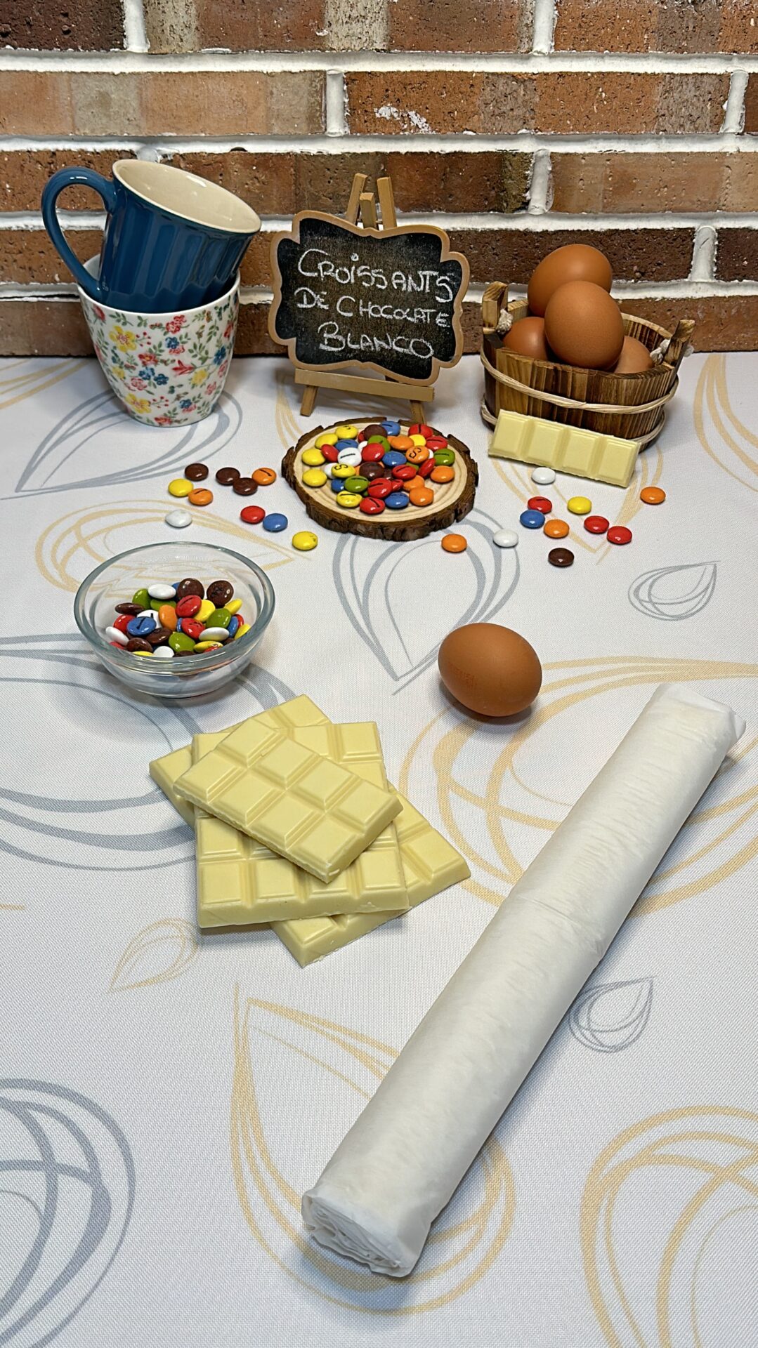 Ingredientes de nuestros croissants de chocolate blanco