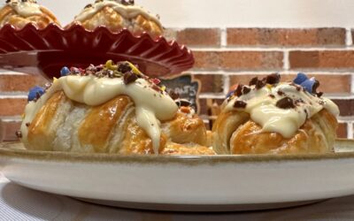 Croissants de chocolate blanco