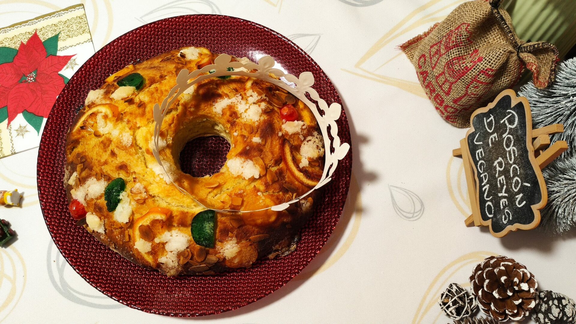Roscón de reyes vegano de Toledo en Dulce