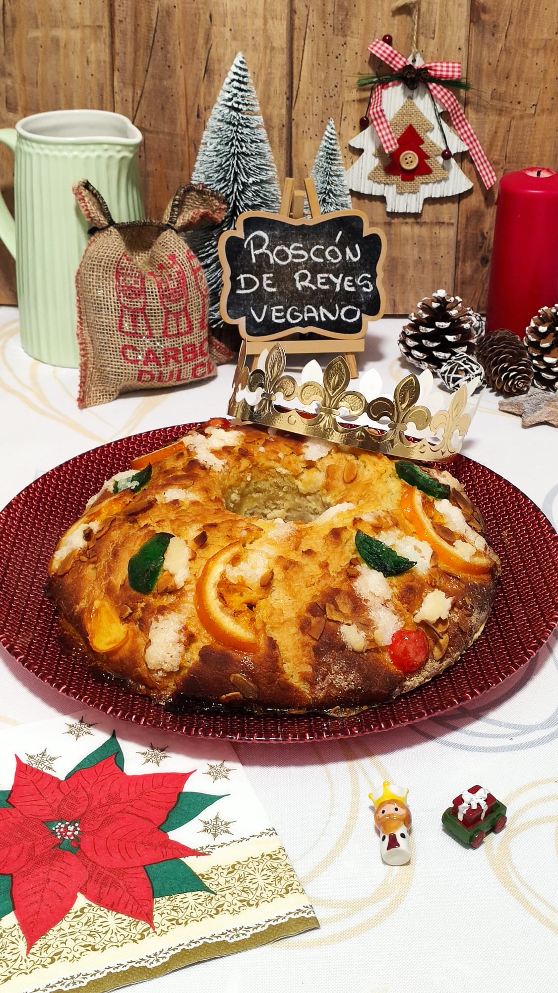 Deliciosos roscón de reyes vegano