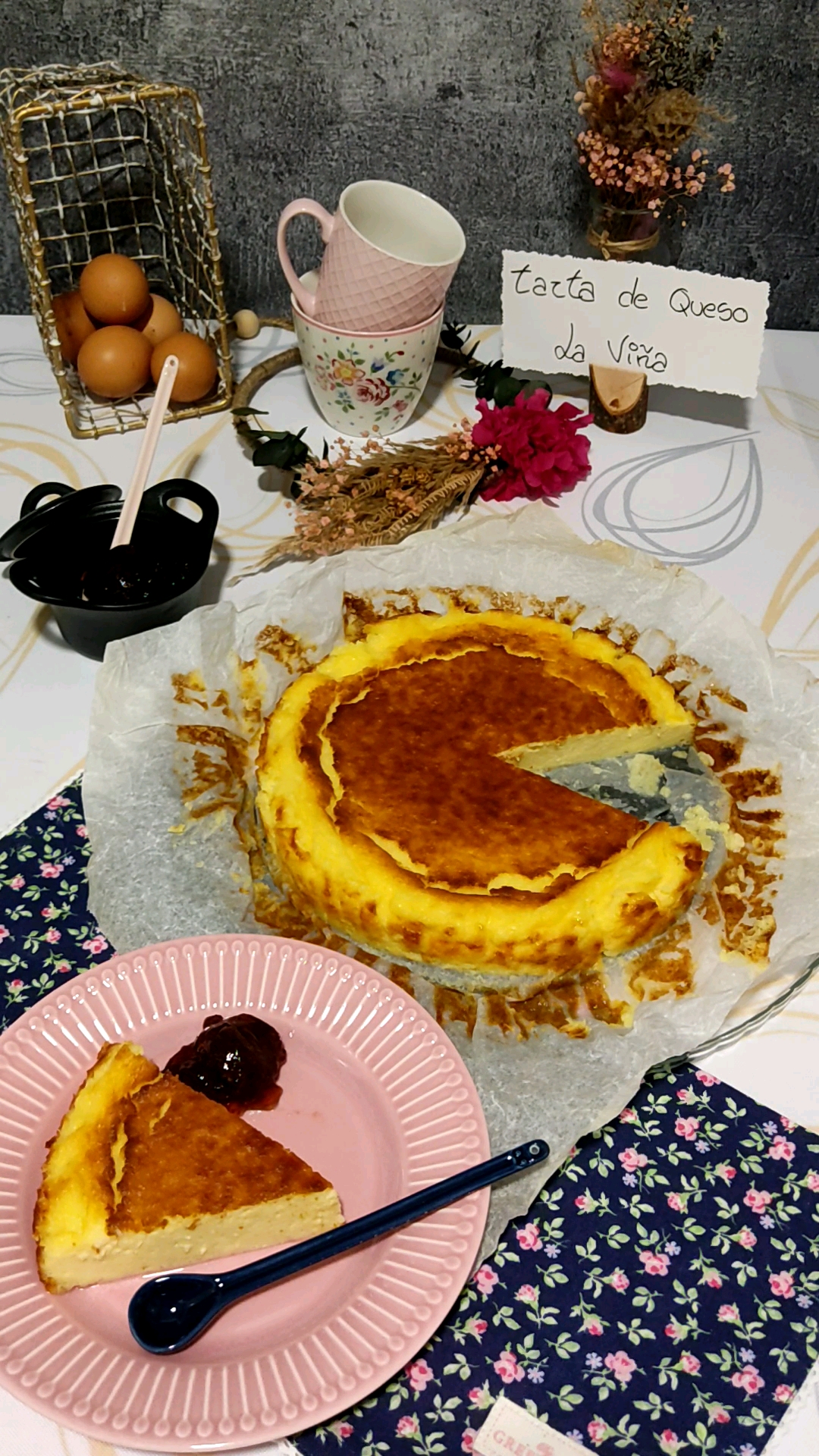 Deliciosa tarta de queso La Viña