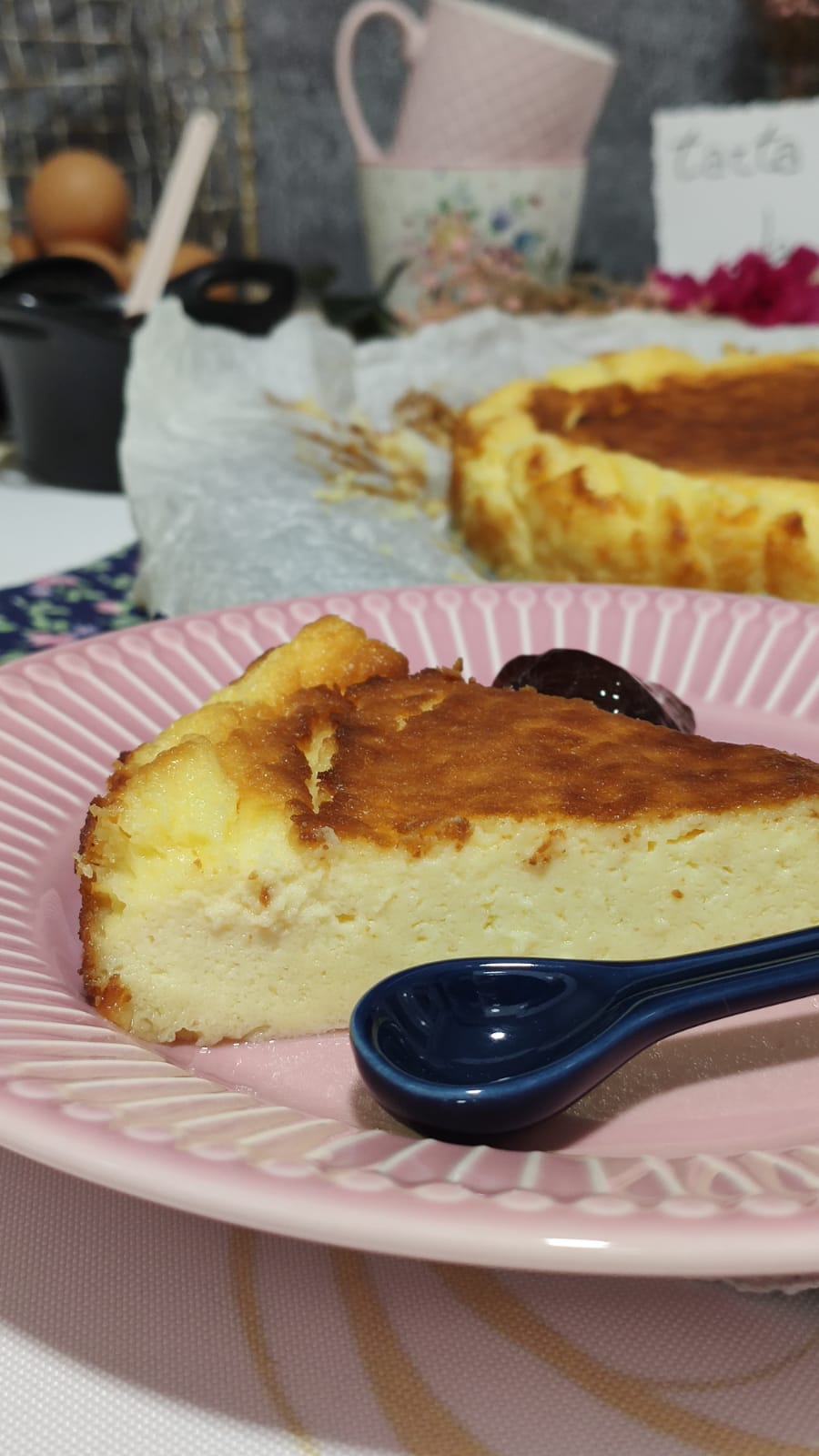 Una porción de nuestra tarta de queso La Viña