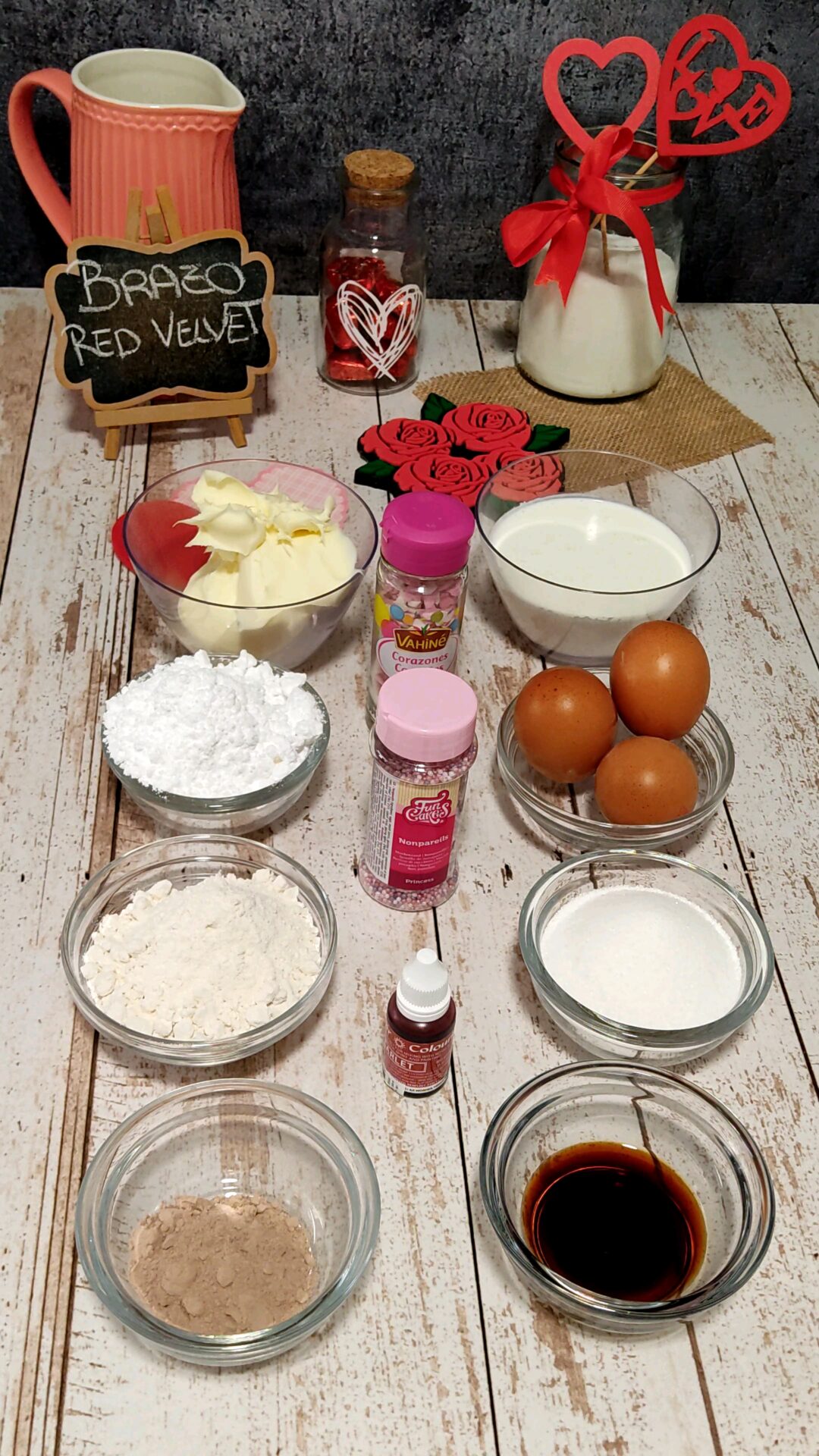 Ingredientes de nuestro brazo Red Velvet