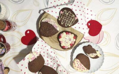 Cookies de corazón de chocolate