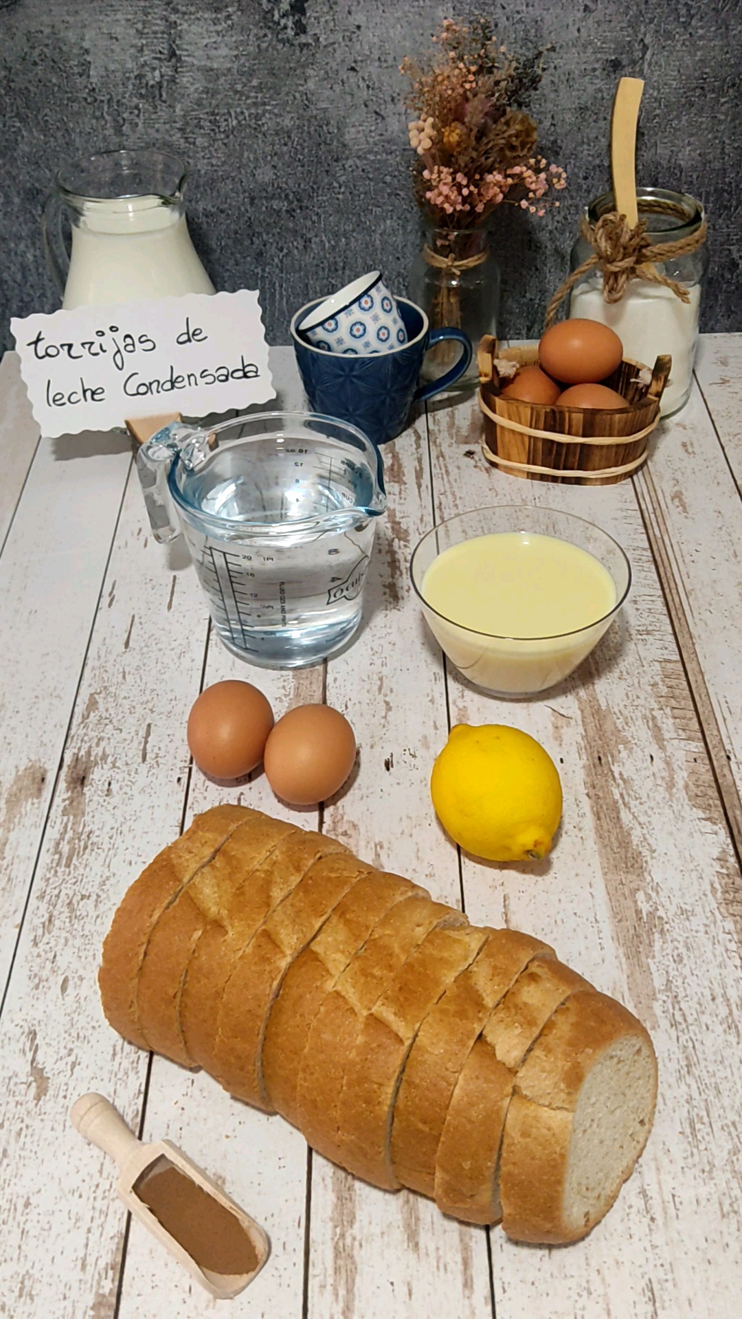 Imagen 1 Ingredientes de nuestras torrijas de leche condensada