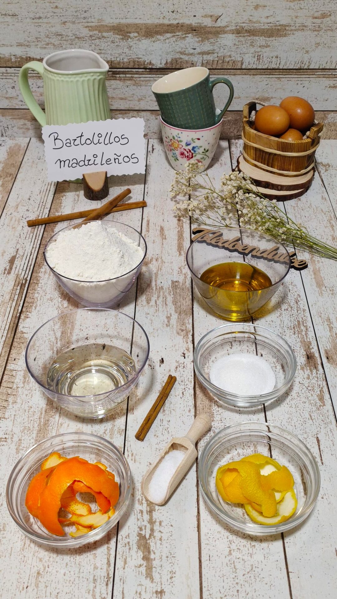 Ingredientes de nuestros bartolillos madrileños