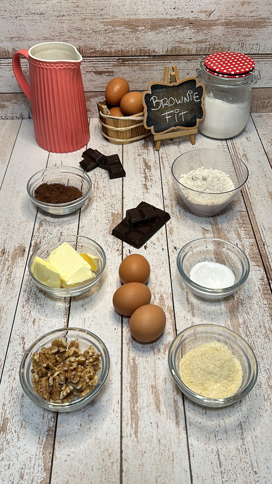 Ingredientes de nuestro brownie fit
