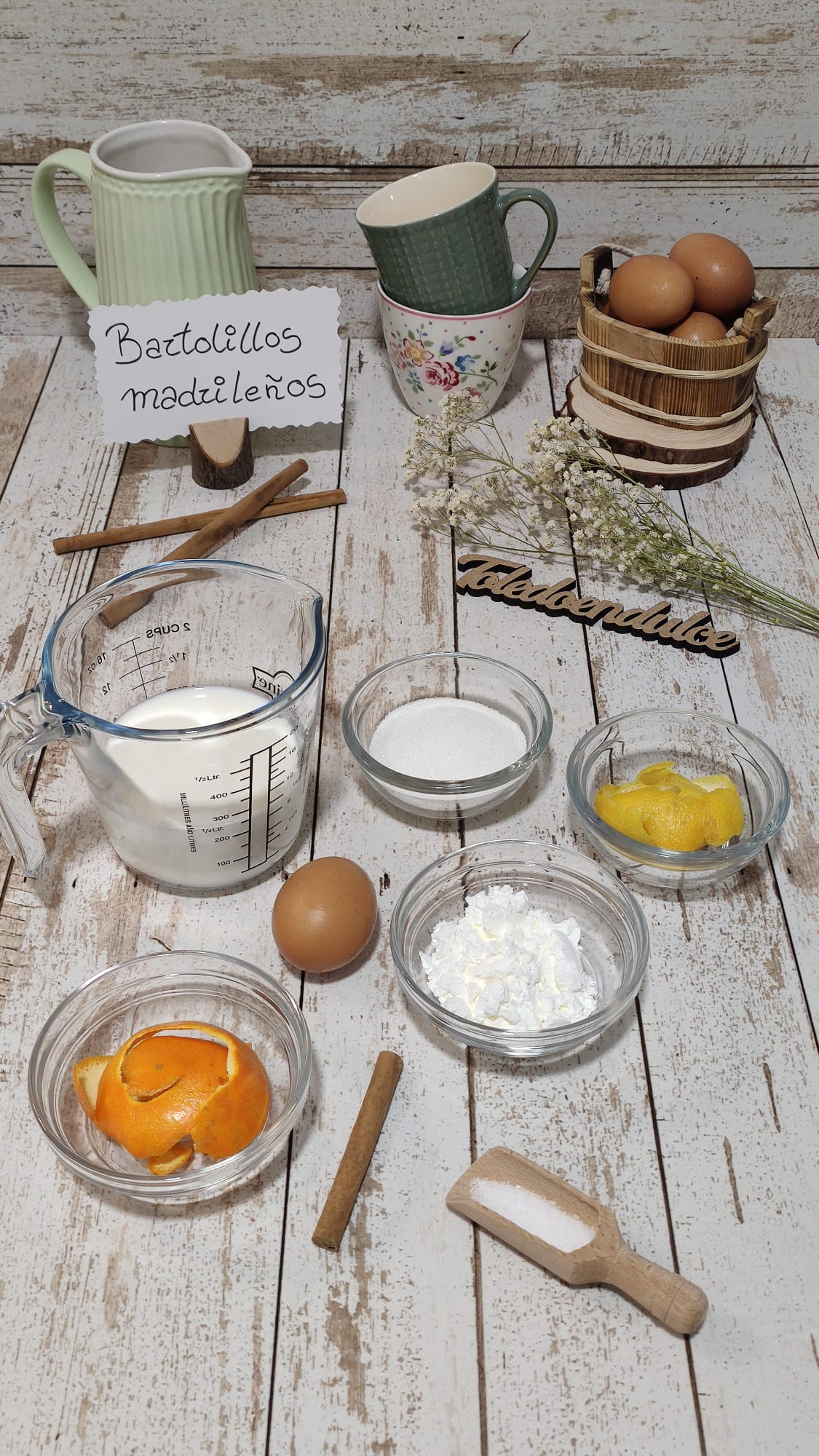 Más ingredientes de nuestros bartolillos madrileños