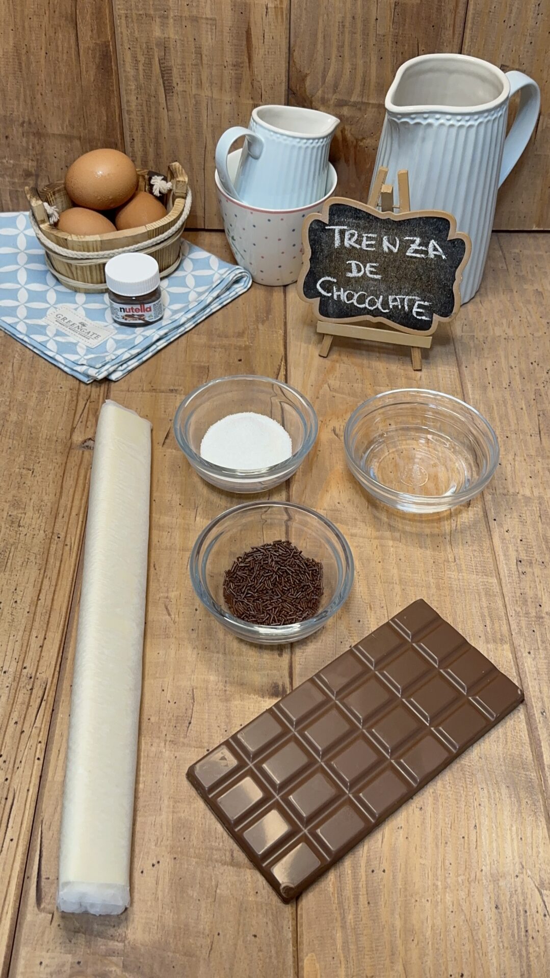 Ingredientes de nuestra trenza de chocolate