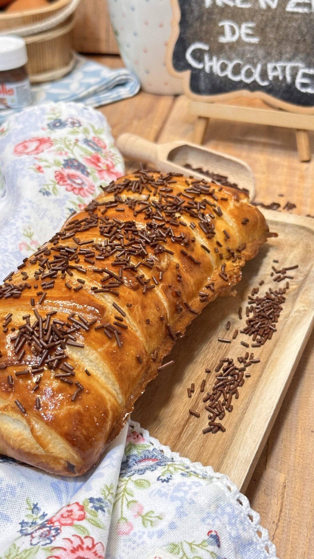 Deliciosa trenza de chocolate