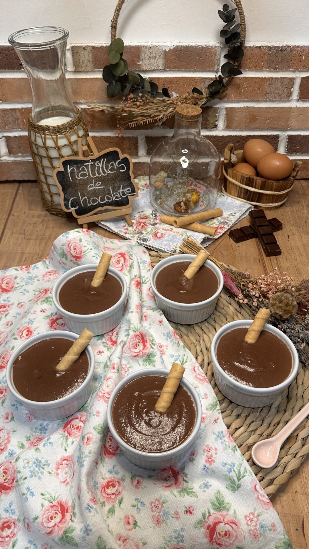 Increíbles y deliciosas natillas de chocolate